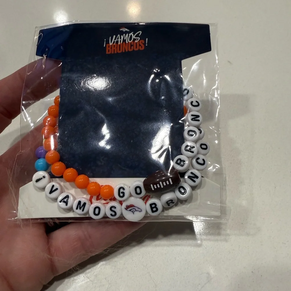 NWT 2 Sets of Denver Broncos Friendship Bracelets-Each Containing Two Bracelets